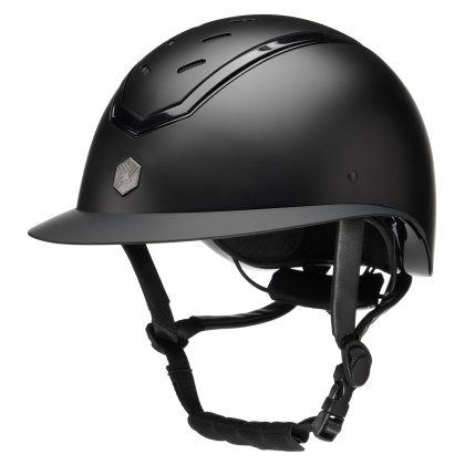 Charles Owen Kylo Riding Hat Wide Peak Black Matt/Black Gloss