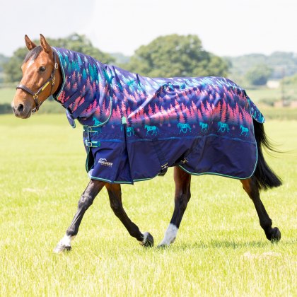 Shires Highlander Original 100 Combo Turnout Rug Navy Forest