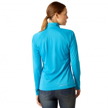 Ariat Ladies Sunstopper 1/4 Zip Hawaiian Surf