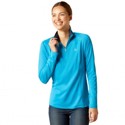 Ariat Ladies Sunstopper 1/4 Zip Hawaiian Surf