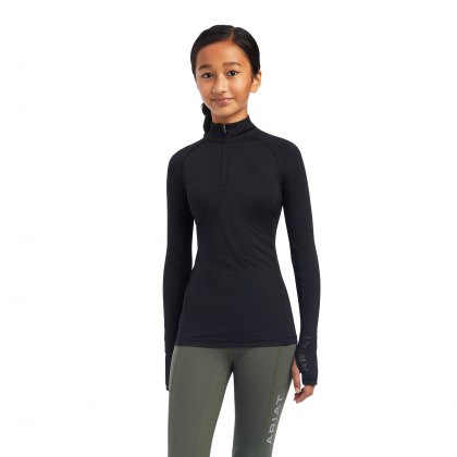 Ariat Junior Lowell 2.0 1/4 Zip Baselayer Black
