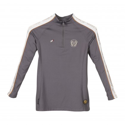 Aubrion Team Long Sleeve Baselayer Grey - Young Rider