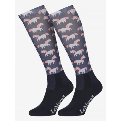 LeMieux Footsie Socks Christmas Unicorns