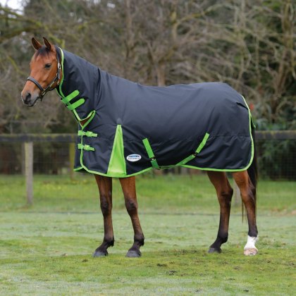 WeatherBeeta ComFiTec Classic Combo Medium/Lite Black Lime Turnout Rug   