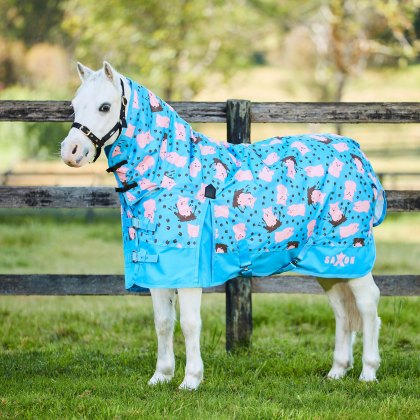 Saxon 600D Pony Combo Pig Print Turnout Rug  