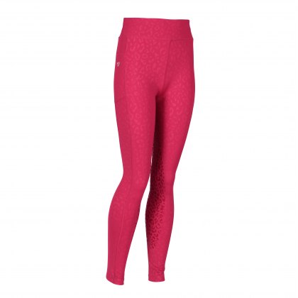 Aubrion Non Stop Riding Tights Young Rider Cerise