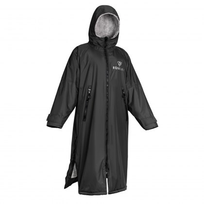 Equidry All Rounder Jacket with Fleece Hood  Black/Grey 