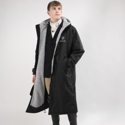 Equidry All Rounder Jacket with Fleece Hood  Black/Grey 