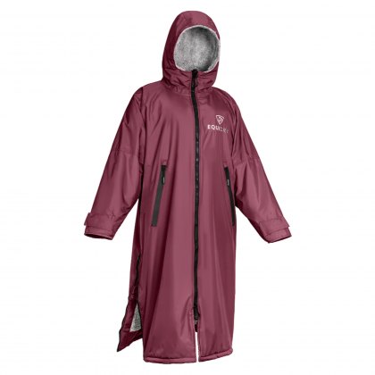 Equidry All Rounder Jacket with Fleece Hood Junior Plum/Grey