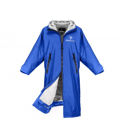 Equidry All Rounder Jacket with Fleece Hood Royal Blue/Grey