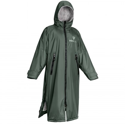 Equidry All Rounder Jacket with Fleece Hood Black Forest Green/Grey