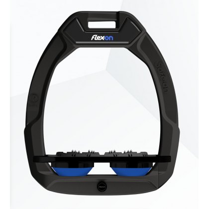 Flex On Safe-On Inclined Ultra Grip Safety Stirrups Black/Black/Blue