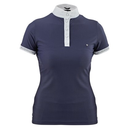 Aubrion Attley Show Shirt - Young Rider Navy