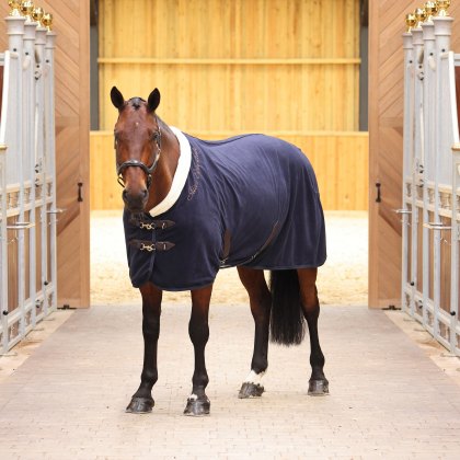 Shires Deluxe Fleece Rug Navy