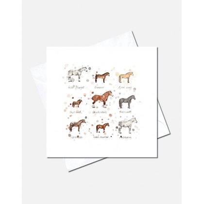 Eleanor Tomlinson Horse Breeds Greeting Card
