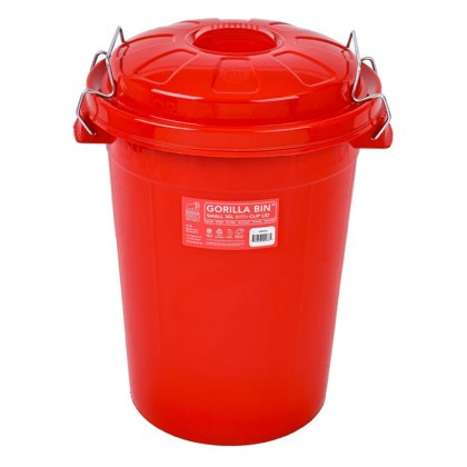 Red Gorilla Bin With Lid Red  