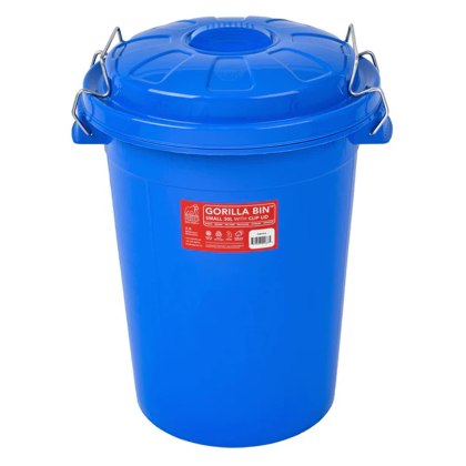 Red Gorilla Bin With Lid Blue 