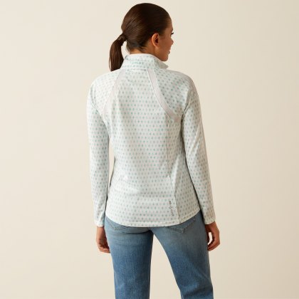 Ariat Womens Sunstopper 3.0 1/4 Zip Baselayer Beach Glass Print