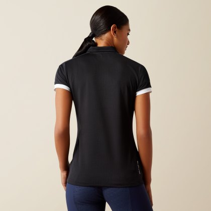Ariat Womens Bandera 1/4 Zip Polo Black