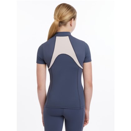 LeMiuex Young Rider Short Sleeve Mia Mesh Baselayer Dusk Blue