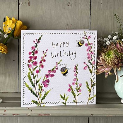 Alex Clark Bee & Heather Birthday Card