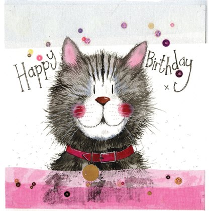 Alex Clark Cats & Collar Birthday Card