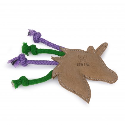 Digby And Fox Leather Unicorn Toy
