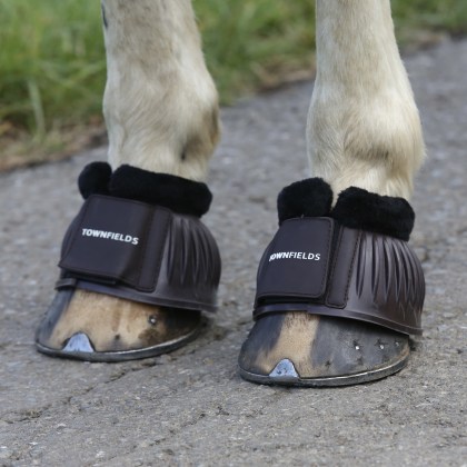 Townfields Fleece Top Velcro Rubber Over Reach Boots