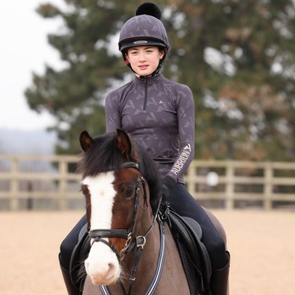 Aubrion React Young Rider Winter Base Layer - Shadow