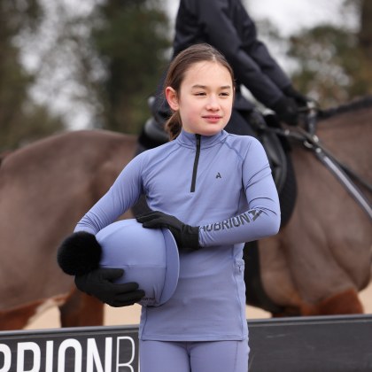 Aubrion React Young Rider Winter Base Layer - Sky