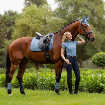 LeMieux Suede Dressage Square Ice Blue