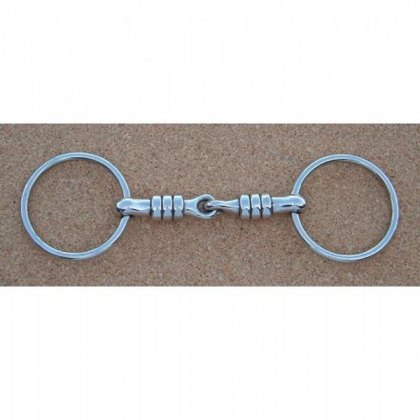 Loose Ring Cherry Roller Snaffle Bit