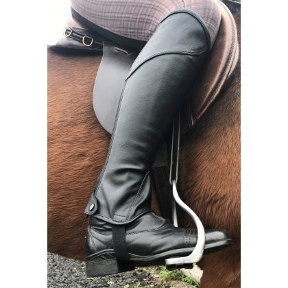 Dublin Stretch PU Leather Adult Half Chaps