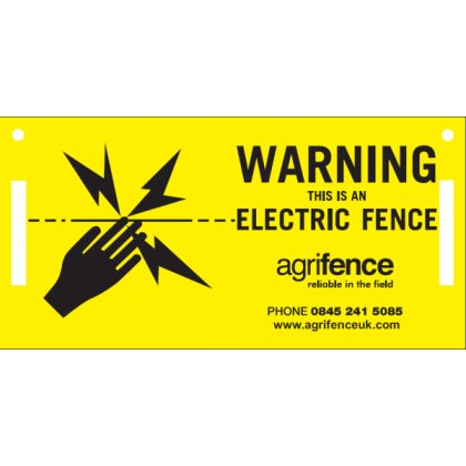 H4873 Agrifence Fence Warning Signs