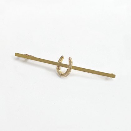 Equetech Horseshoe Stock Pin Gold