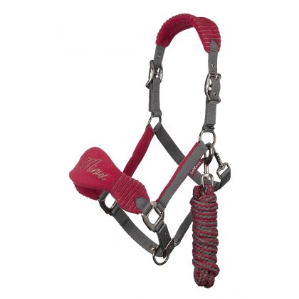 LeMieux Vogue Headcollar and Leadrope Mulberry/Grey