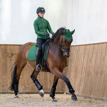 LeMieux Suede Dressage Square Hunter Green