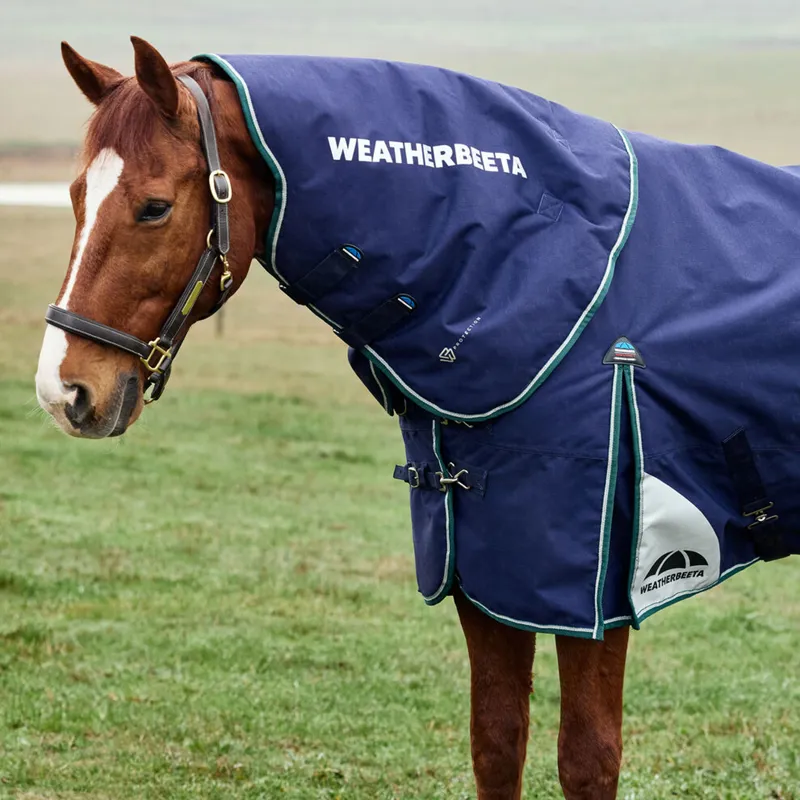 WeatherBeeta ComFiTec Plus Dynamic Turnout Neck Cover 0G In Navy/Forest Green 
