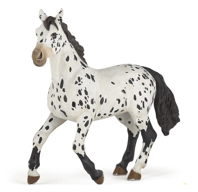 Papo Toys Black Appaloosa Horse Toy