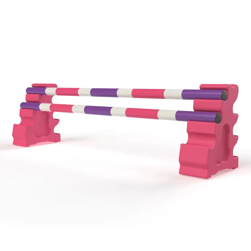 PolyJumps Beginner Jump Set 1 Fence 5 Band in Purple White and Pink