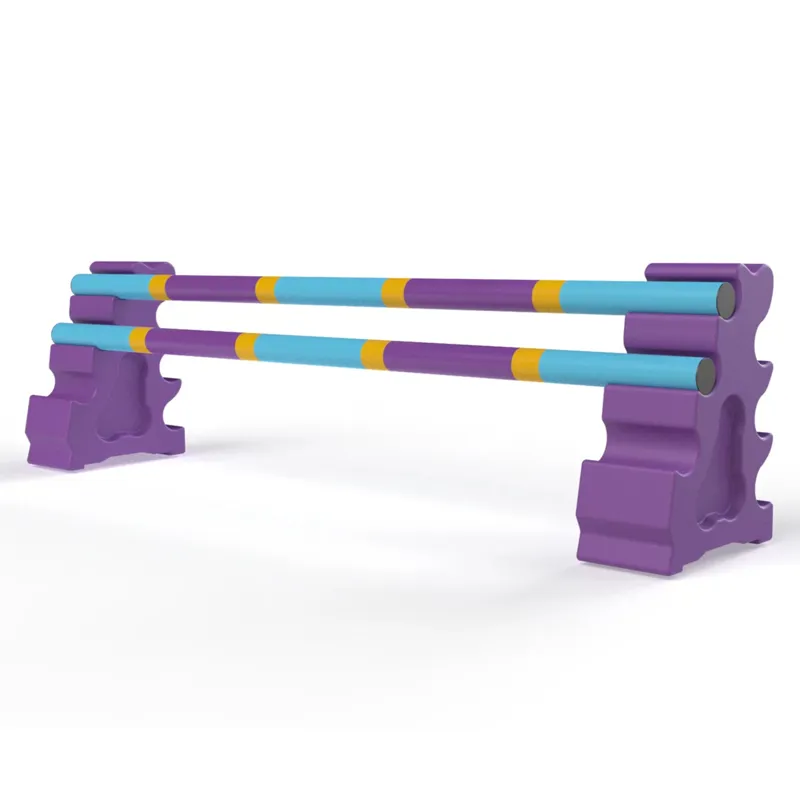 PolyJumps Beginner Jump SetFence 5 Band in PurpleYellowandBabyBlue
