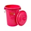 Red Gorilla Bin With Clip Lid 30 lt in Pink