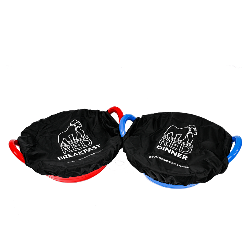 Red Gorilla Breakfast and Dinner Tubcovers in Black