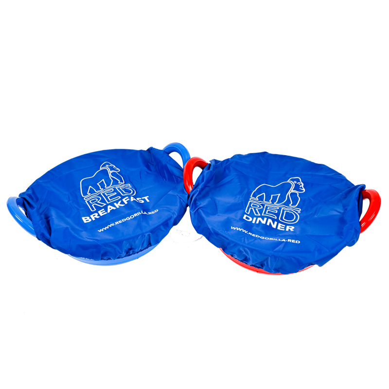 Red Gorilla Breakfast and Dinner Tubcovers in Blue