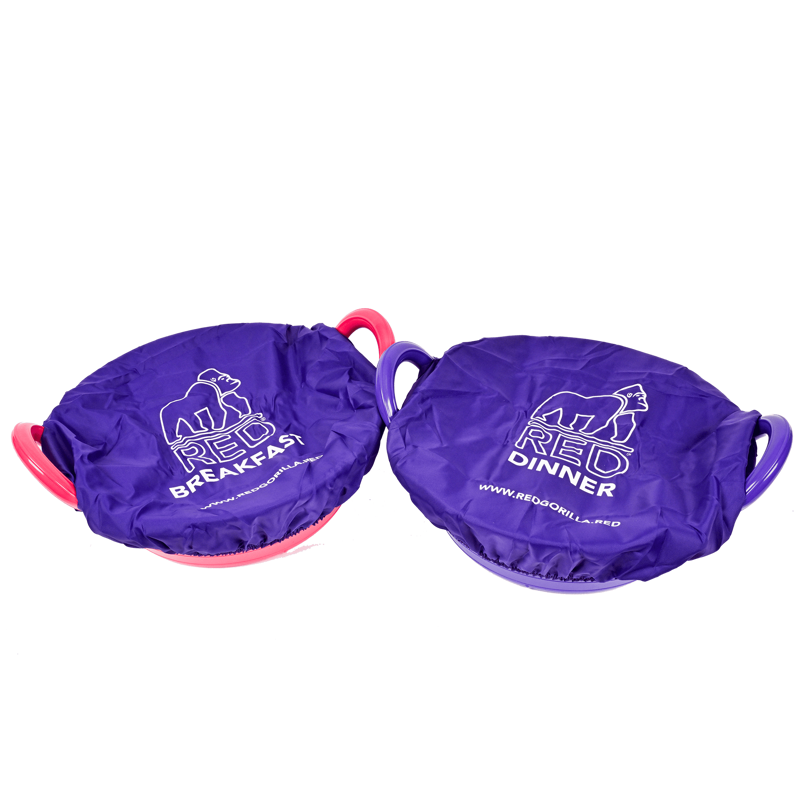 Red Gorilla Breakfast and Dinner Tubcovers in Purple