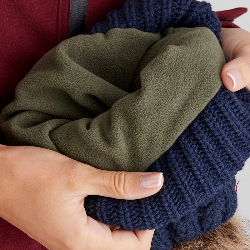 Ridgeline Nordic Fleck Bobble Hat in Navy-2