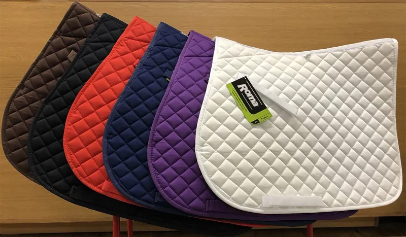 Roma Cotton Quilted Saddle Cloth in Purple