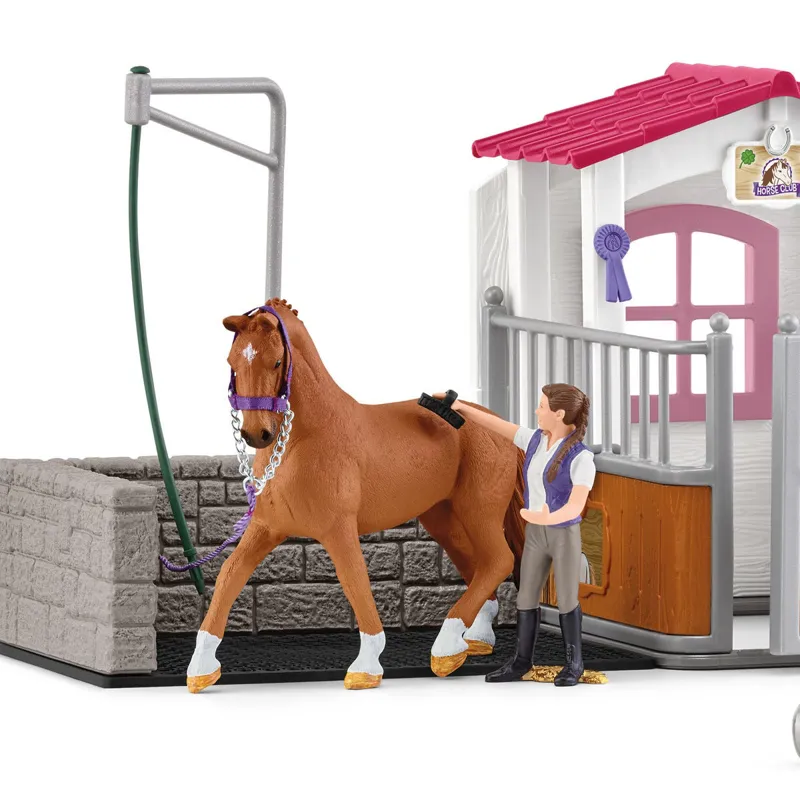 Schleich Horse Wash Station with Horse Stall-2