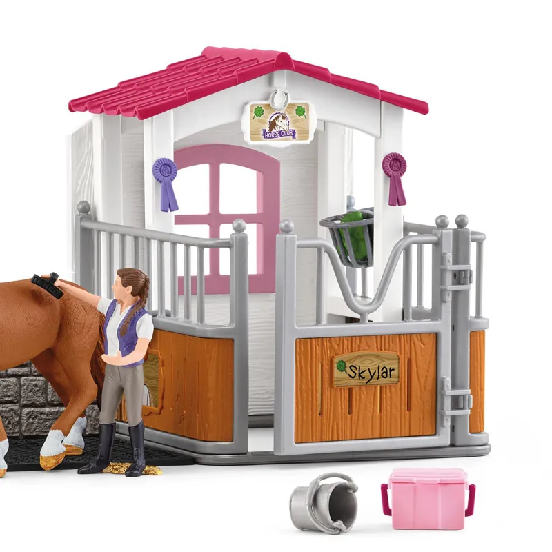 Schleich Horse Wash Station with Horse Stall-3