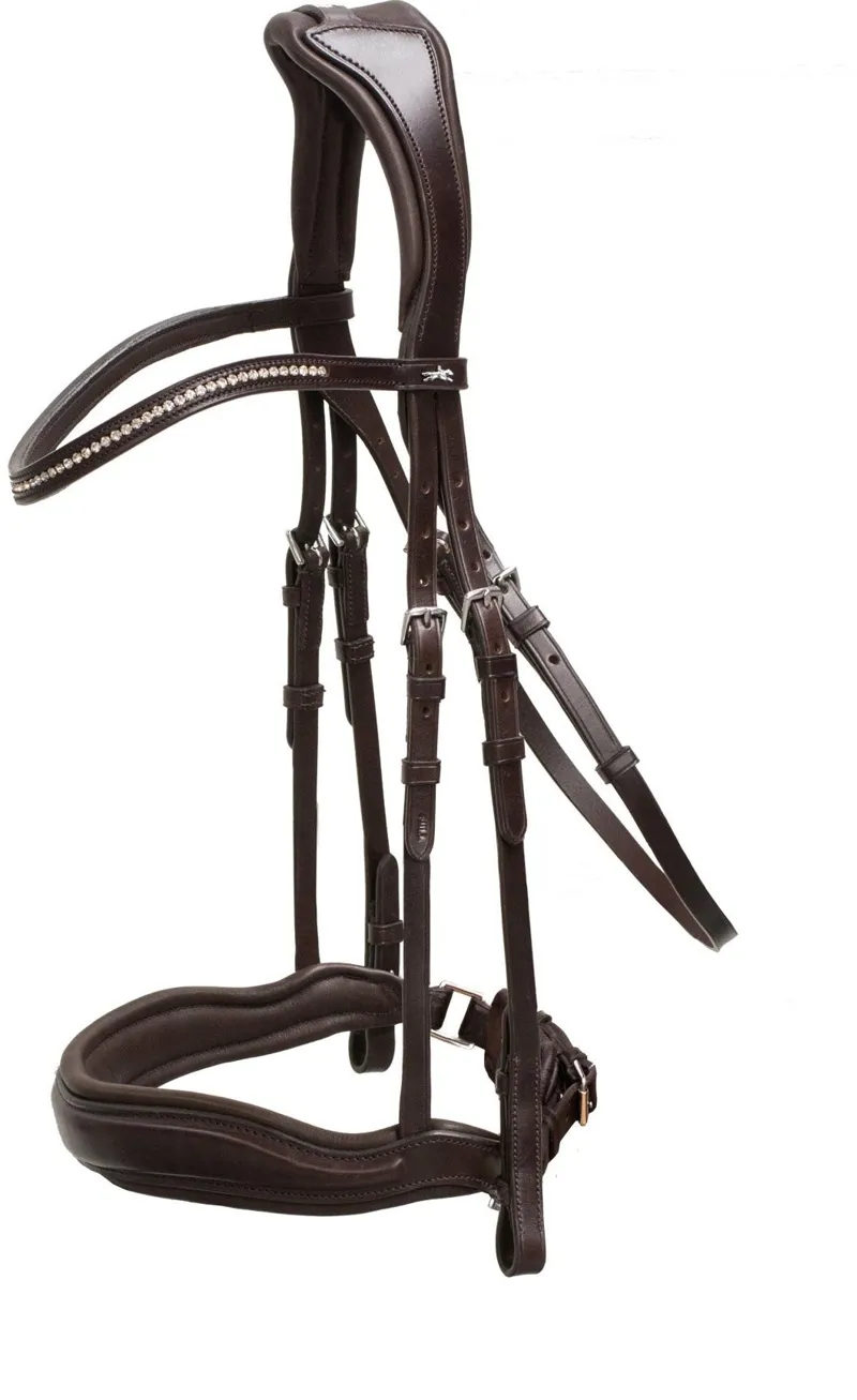 Schockemohle Sports Slimford Anatomic Snaffle Bridle in Brown